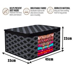 Kuber Industries Black Set of 4 Regular Multi-Utility Organisers image 3