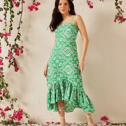 STREET 9 Floral Print Crepe A-Line Maxi Dress-image-63