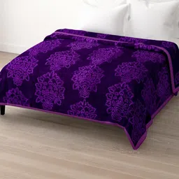 Doristyle Lavender 300 GSM SOLID MINK Double Bed Blanket-picture-15