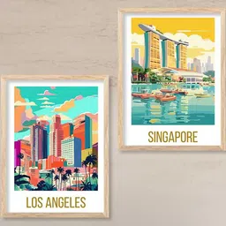 Travel Wall Art With Frame Home Decor Wall Painting For Living Room Office Bedroom-image-61