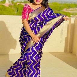 VILLE FASHION Woven Design Zari Kanjeevaram Saree-picture-35