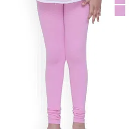 FRENCH KLEIDER Girls Pack Of 3 Cotton Churidar-Length Leggings-42