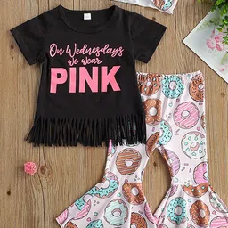 LULU & SKY Girls Dyed Pure Cotton Top With Trouser-image-47