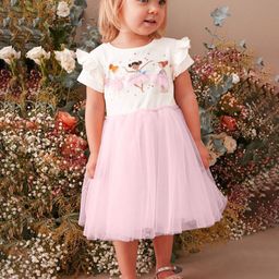 Xsole Girls Graphic Printed Gathered or Pleated Fit & Flare Dress-image-96