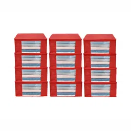 ANKIT INTERNATIONAL Red Set of 12 Super Strong Multi-Utility Organisers-39