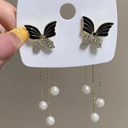 Krelin Gold-Plated Rhinestones Studded Contemporary Shaped Studs-image-33