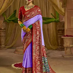 Moda Rapido Ethnic Motifs Zari Pure Georgette Patola Saree-image-8