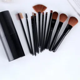 MYN Set Of 12 Travel Makeup Brushes Set With Storage Box-23