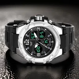 Otage Men Dial & Wrap Around Straps Analogue and Digital Chronograph Watch 9105-SilverBlk-26