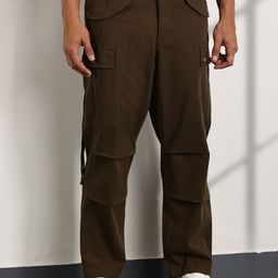 Thomas Scott Men Smart Loose Fit Cargos Trousers-image-80