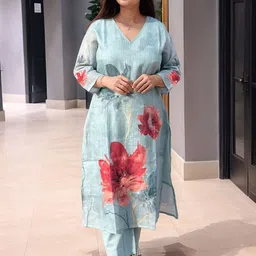 DIVASTRI Women Floral Printed Kurta with Trousers-picture-53