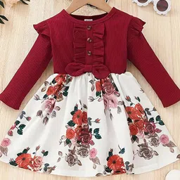 BAESD Floral Print Fit & Flare Dress-image-97