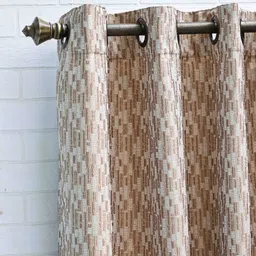 Ariana Beige & Beige Room Darkening Long Door Curtain-image-12