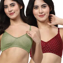LILY Abstract Printed Pack Of 2 Full Coverage T Shirt Bra image 2