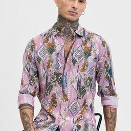 Snitch Men Smart Slim Fit Opaque Printed Casual Shirt-image-18