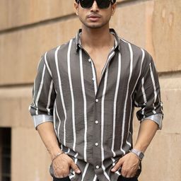 Powerlook Men Striped Casual Shirt-image-67