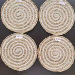 BulkySanta Red 4 Pcs Round Table Placemats-image-56
