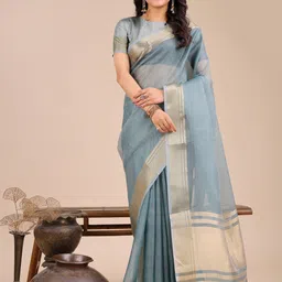 LeeliPeeri Designer Zari Organza Saree-picture-24