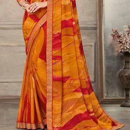 Reboot Fashions Women Woven Design Pure Chiffon Saree-image-41