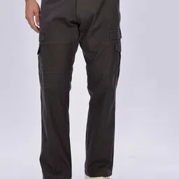 Mast & Harbour Men Loose Fit Cargos Trousers-image-122