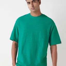 Bewakoof AIR Men Solid Round Neck Cotton Oversized T-shirt-image-89