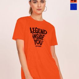 Leotude Women Pack Of 2 Typography Printed Round Neck Cotton T-shirts-picture-8