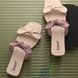 KARADDI Women Open Toe Flats-6
