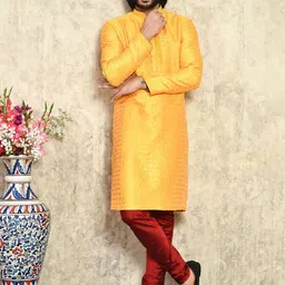 RANAK Men Embroidered Regular Kurta with Pyjamas-picture-52