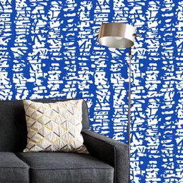ArtzFolio Printed UV-Resistant Anti-Bacterial Abstract Indigo Tie Dye Batik Peel & Stick Wallpaper-image-77