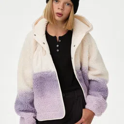 Marks & Spencer Girls Checked Polyester Longline Tailored Jacket-image-24