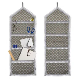 Kuber Industries Silver-Toned Set of 2 Regular Multi-Utility Organisers image 5