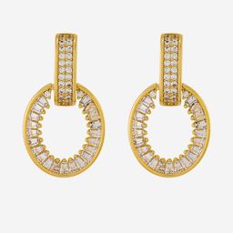 Kushal's Fashion Jewellery Gold-Plated Contemporary Drop Earrings-picture-33
