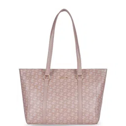 Lavie Women Brand Logo Printed Structured Shoulder Bag-55