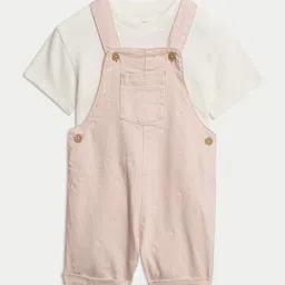 Marks & Spencer Infant Girls Dungaree With T-Shirt-image-63