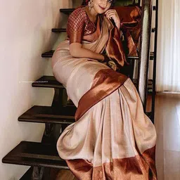bigben textile Woven Design Zari Silk Blend Banarasi Saree-28