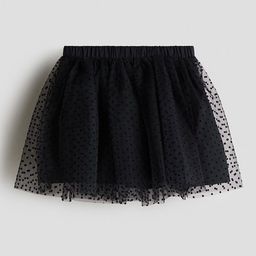 H&M Girls Self Design Flock Print Tulle Skirt-picture-10