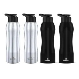 Speedex Silver & Black 4 Pieces Stainless Steel Water Bottle - 1000 ml Each-image-37