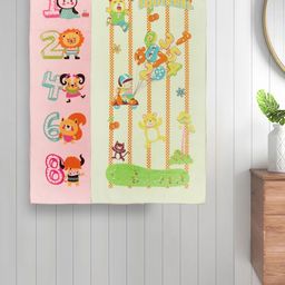 Myntra Elegant Homes Kids Green & Pink 2 Pieces Printed Cotton 420 GSM Bath Towels-image-34