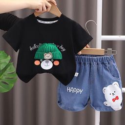 POP STREET KIDS Boys Printed Round Neck T-shirt With Shorts-image-81