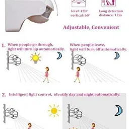 Quick Sense 220V AC LUX Time Adjustment Wall-Mount PIR Motion Switch with Light Sensor Smart Switch image 2