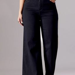 Miss Chase A+ Women Wide Leg High-Rise Heavy Fade Stretchable Jeans-image-76