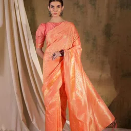 Suha Woven Design Zari Art Silk Ready to Wear Banarasi Saree-image-80