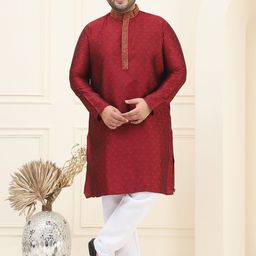 SOJANYA PLUS Men Floral Regular Kurta with Pyjamas-40