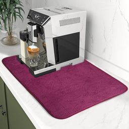 Kuber Industries 2-Pc Green & Purple Non Slip Dish Drying Mats-31