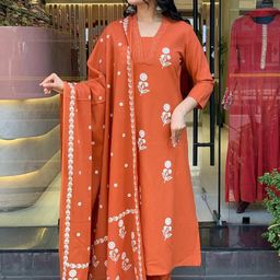 CaniBani Women Orange Kurta Sets-image-22