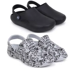 KAPYANSH Men Combo of 2 Stylish EVA Clogs-picture-22