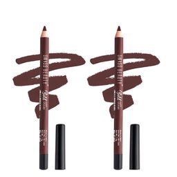 SWISS BEAUTY Set of 2 Bold Matt Lip Liner Pencil - Dark Chocolate 12-5