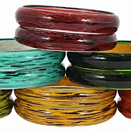 ZULKA Set Of 12 Textured Pattern Design and Glossy Finished Kada Bangles-picture-26