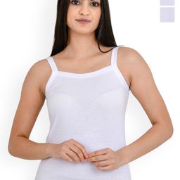 CHARMZ Pack Of 3 Cotton Breathable Camisoles-image-63