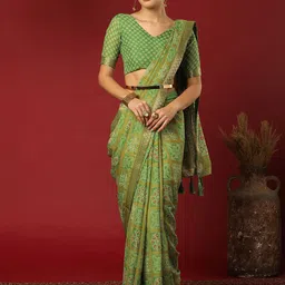 KALINI Bandhani Zari Pure Georgette Bandhani Saree-picture-17